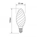 Лампа накаливания Belsvet свеча витая E14 60 Вт свет тёплый белый