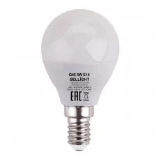 Лампа светодиодная Bellight Е14 220-240 В 5 Вт шар 430 лм холодный белый цвет света