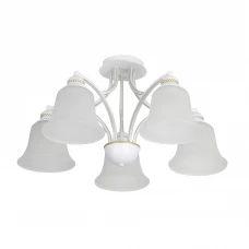 Люстра потолочная «Biela» 5005-5 5 ламп 15 м² цвет белый Люстра потолочная «Biela» 5005-5 5 ламп 15 м² цвет белый