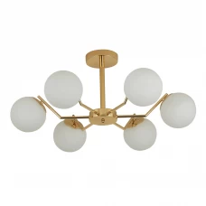 Люстра потолочная «Golfo» 5060-6 6 ламп 18 м² цвет желтый Люстра потолочная «Golfo» 5060-6 6 ламп 18 м² цвет желтый