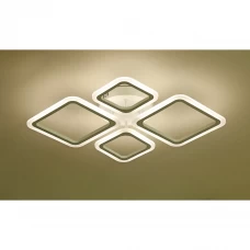 Люстра потолочная светодиодная «Quieto» 1905-2/2 с пультом управления 15 м² регулируемый белый свет цвет белый Люстра потолочная светодиодная «Quieto» 1905-2/2 с пультом управления 15 м² регулируемый белый свет цвет белый