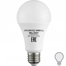Лампа светодиодная Bellight E27 220-240 В 20 Вт груша матовая 2000 лм, нейтральный белый свет Лампа светодиодная Bellight E27 220-240 В 20 Вт груша матовая 2000 лм, нейтральный белый свет