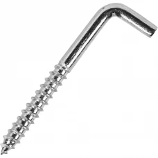 Крюк-шуруп Г-образный 5x50 мм, сталь оцинкованная 2 шт. Крюк-шуруп Г-образный 5x50 мм, сталь оцинкованная 2 шт.