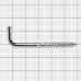 Крюк-шуруп Г-образный 5x50 мм, сталь оцинкованная 2 шт.