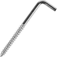 Крюк-шуруп Г-образный 6x80 мм, сталь оцинкованная 2 шт. Крюк-шуруп Г-образный 6x80 мм, сталь оцинкованная 2 шт.