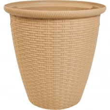 Кашпо для цветов Ingreen Rattan ø32.8 см v20 л пластик бежевый
