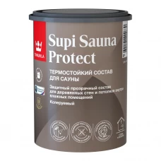 Защитный состав для стен в сауне Tikkurila Sauna Protect База EP бесцветный полуматовый 0.9 л