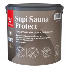 Защитный состав для стен в сауне Tikkurila Sauna Protect База EP бесцветный полуматовый 2.7 л