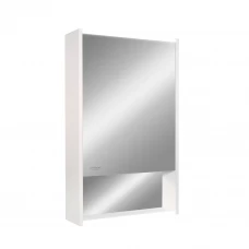 Шкаф зеркальный подвесной Line с LED-подсветкой 60x80 см цвет белый