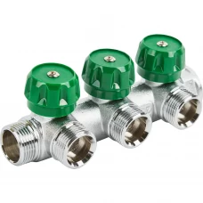 Коллектор регулирующий Stout на 3 отвода 3/4"x3/4" Коллектор регулирующий Stout на 3 отвода 3/4"x3/4"