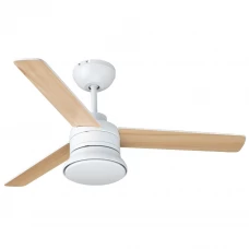 Люстра-вентилятор потолочный лопастной светодиодная Inspire «Notos» с пультом 13-20 м2 вентиляция цвет белый/бук
