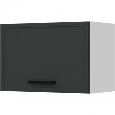 Шкаф навесной над вытяжкой Delinia Неро 50х33.8х29 см МДФ цвет графит