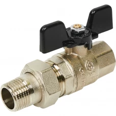 Кран шаровой Stout 1/2 внутренняя-наружная резьба с американкой Кран шаровой Stout 1/2 внутренняя-наружная резьба с американкой