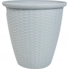 Кашпо для цветов Ingreen Rattan ø32.8 см v20 л пластик серый