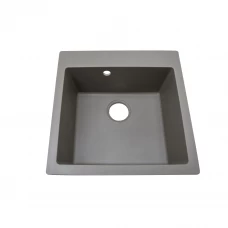 Мойка врезная Delinia квадратная 51x51x21.7 см кварц цвет серый шелк Мойка врезная Delinia квадратная 51x51x21.7 см кварц цвет серый шелк