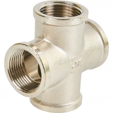 Крестовина Stout 3/4" внутренняя резьба никелированная латунь Крестовина Stout 3/4" внутренняя резьба никелированная латунь