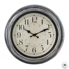 Часы настенные Atmosphera круглые пластик цвет серебро бесшумные ø 40 см