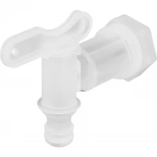Кран с гайкой пластик Кран с гайкой пластик