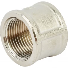 Муфта Stout 1" внутренняя резьба никелированная латунь Муфта Stout 1" внутренняя резьба никелированная латунь