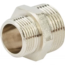 Ниппель Stout 1x3/4" наружная резьба никелированная латунь