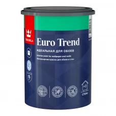 Краска интерьерная моющаяся для обоев и стен Tikkurila Euro Trend База A белая матовая 0.9 л