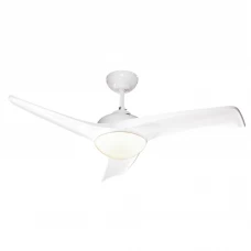 Люстра-вентилятор потолочный лопастной Inspire «Aruba» с пультом 2 лампы 20 м2 освещение 20 м2 вентиляция цвет белый