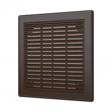 Решетка вентиляционная с сеткой Era 2121Р 208x208 мм пластик цвет коричневый