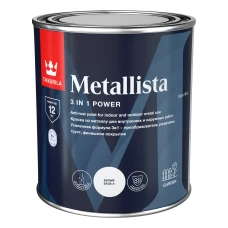 Краска по ржавчине Tikkurila Metallista серая глянцевая 0.8 л