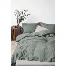 Комплект постельного белья двуспальный полисатин сине-зеленый Комплект постельного белья двуспальный полисатин сине-зеленый