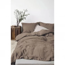 Комплект постельного белья двуспальный полисатин коричневый Комплект постельного белья двуспальный полисатин коричневый