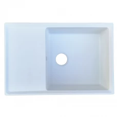 Мойка врезная Delinia прямоугольная 76x50x21 см кварц цвет белый Мойка врезная Delinia прямоугольная 76x50x21 см кварц цвет белый