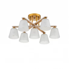Люстра подвесная 1101/7PL 7 ламп цвет золотой