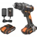 Дрель-шуруповерт аккумуляторная Worx WX100.3, 20 В Li-ion 2х2 Ач