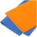 Салфетки для уборки OfficeClean "Универсальные", набор 2шт. (синяя+оранжевая), микрофибра, 25*25см,