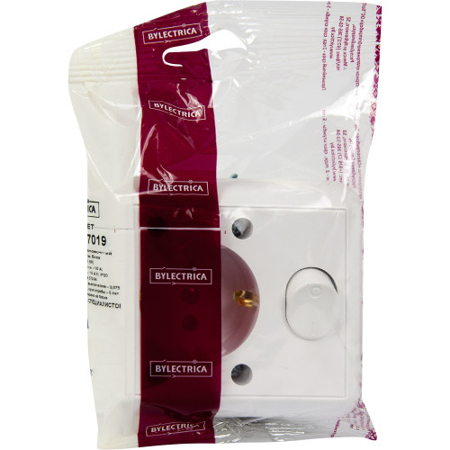 Блок выключатель с розеткой встраиваемый Bylectrica В-РЦ-7019, 2 ...