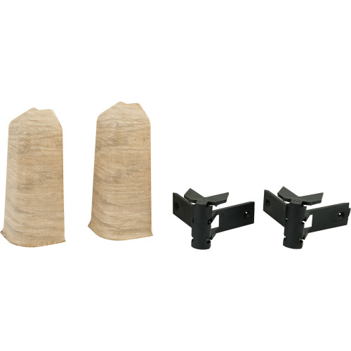 Угол для плинтуса внешний «Дуб Стелл» 80 мм 2 шт.